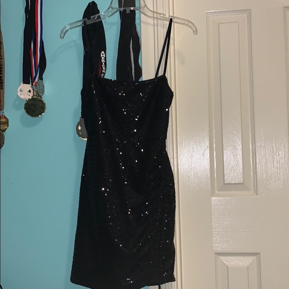 Black Sequent short dress